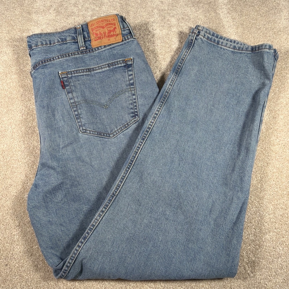 Levis‎ 550 Straight Leg Blue Jeans Mens 42 X 34 (FITS 42 X 33) Denim Cotton